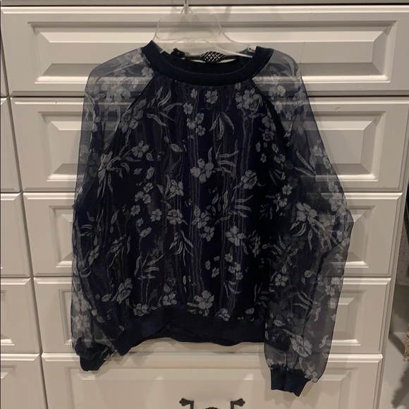 ZARA SHEER PRINTED TOP - Picture 3 of 5